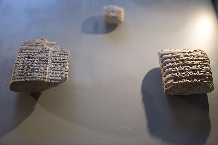 The 6,000-year-old cuneiform clay tablets returned to Iraq by Turkey, offering a glimpse into the economic and religious life of ancient Mesopotamia. Credit: AA