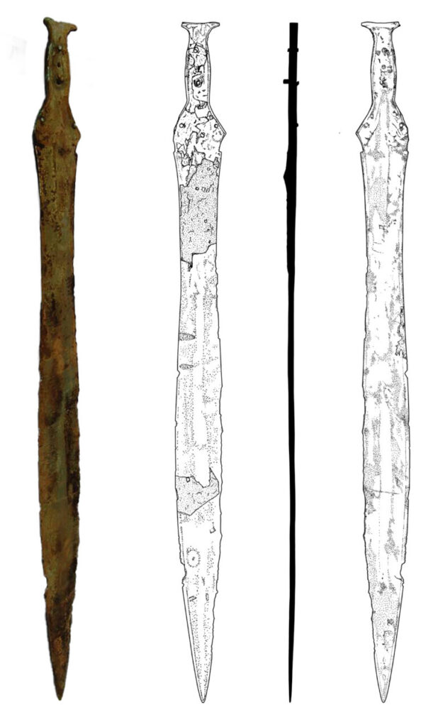 The Carnoustie bronze sword. Credit: GUARD Archaeology