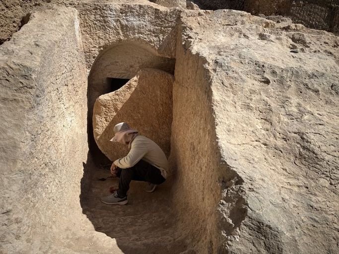 Though rock-cut tombs are common across the region, this is the first to be found within Urfa Castle’s inner walls. Credit: Anadolu Agency (AA)
