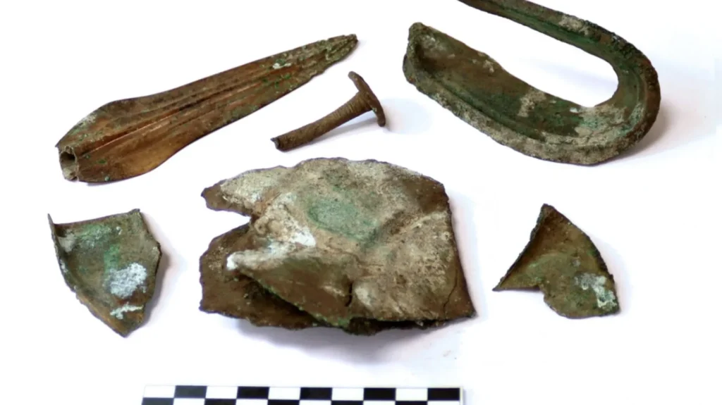 Various Bronze Artifacts from the Same Site as the Armor. Credit: Brno City Museum