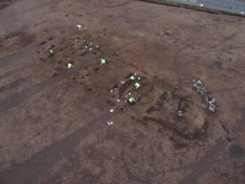 GUARD Archaeologists excavating the long Neolithic Hall at Carnoustie. Credit: GUARD Archaeology
