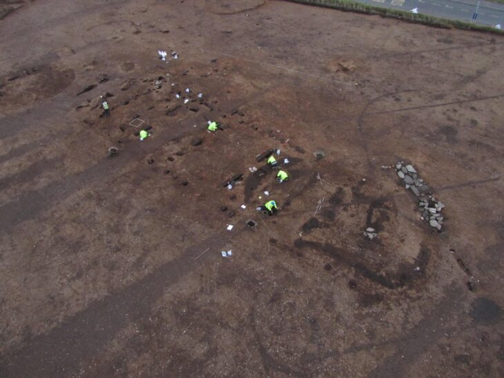 GUARD Archaeologists excavating the long Neolithic Hall at Carnoustie. Credit: GUARD Archaeology