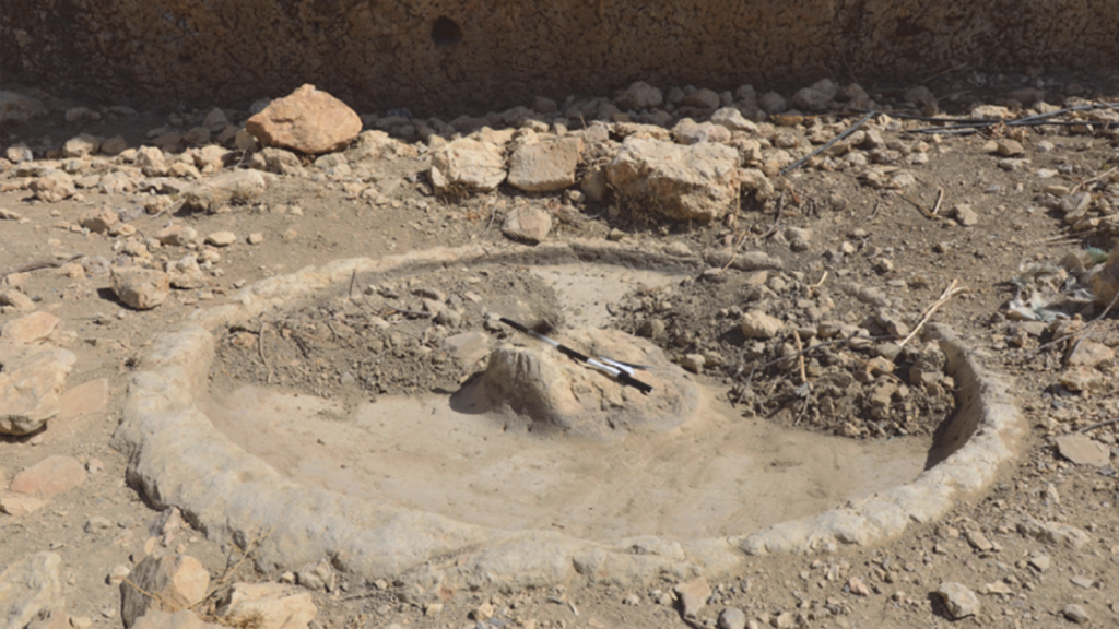 The discovery of the olive oil press (pictured above) was among the most remarkable findings of the excavation. Credit: Musallam R. Al-Rawahneh