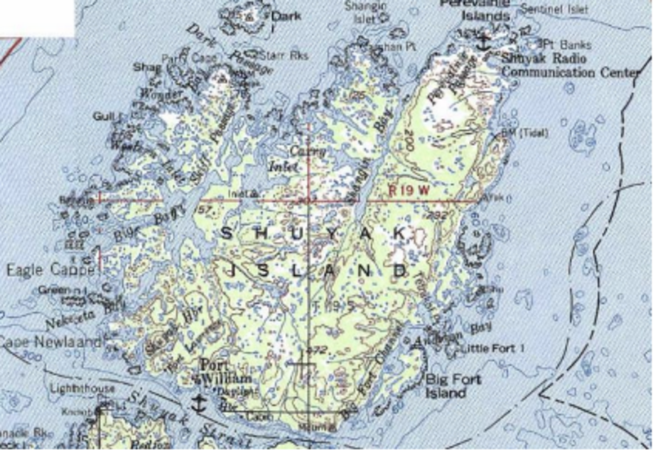 
Image: Topographic map of Shuyak Island.
Courtesy of the USGS