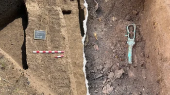 Archaeologists have uncovered the remains of the long-lost Egyptian city of Imet. Revealing the foundations of 2,500-year-old multi-storey 'tower houses' and temple structures. Credit: University of Manchester