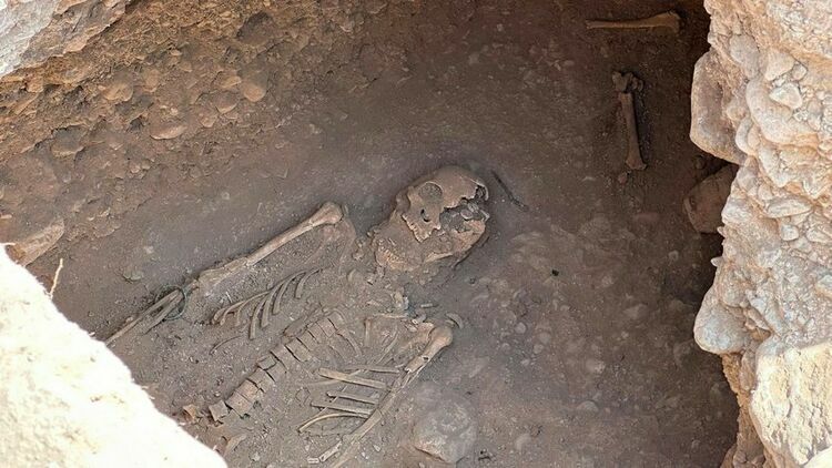 Archaeologists have discovered graves dating back approximately 2,000 years in the village of Kyzyl-Koshun-1, located in the Batken district of southern Kyrgyzstan. Credit: Batken State University