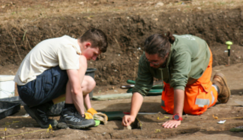 The site has been excavated by staff and students every summer since 2021 as part of a research project of the Anglo-Saxon monastery site in the vicinity of Holy Trinity church. Credit: University of Reading