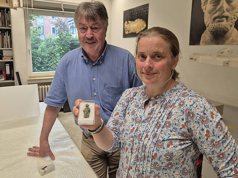 Archaeologists Dr. Frank Both and Dr. Anette Siegmüller traced the true origin of the artifacts at Landesmuseum Natur und Mensch Oldenburg. Credit: Landesmuseum Natur und Mensch Oldenburg