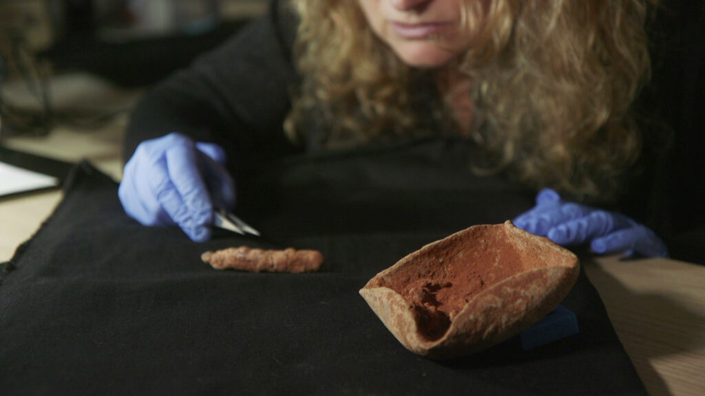 Archaeologists in Israel have uncovered one of the oldest known pieces of evidence for wick use in the world. Credit: Israel Antiquities Authority