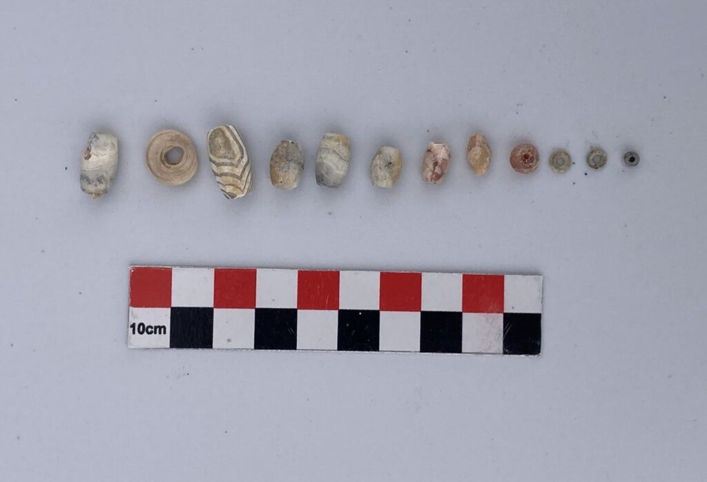 Researchers unearthed Bronze Age beads made of stone and shells, reflecting the craftsmanship and symbolic practices of early societies in Oman. Credit: Oman News Agency