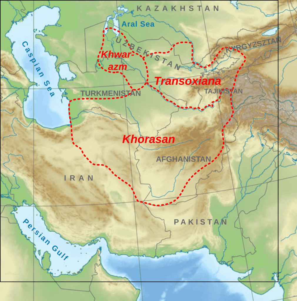 Khorasan and neighboring regions. Credit: Hairy Dude - CC BY-SA 4.0