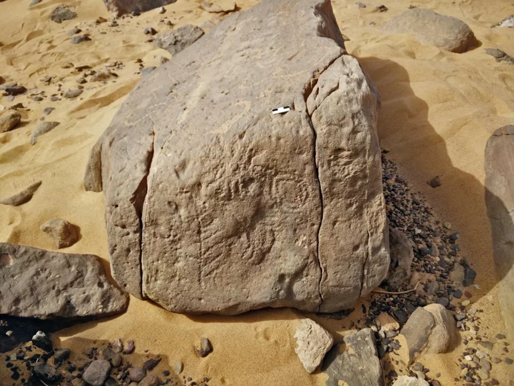 The inscription of King “Bull” is on the top, the one with the placename in front. Credit: Ludwig Morenz