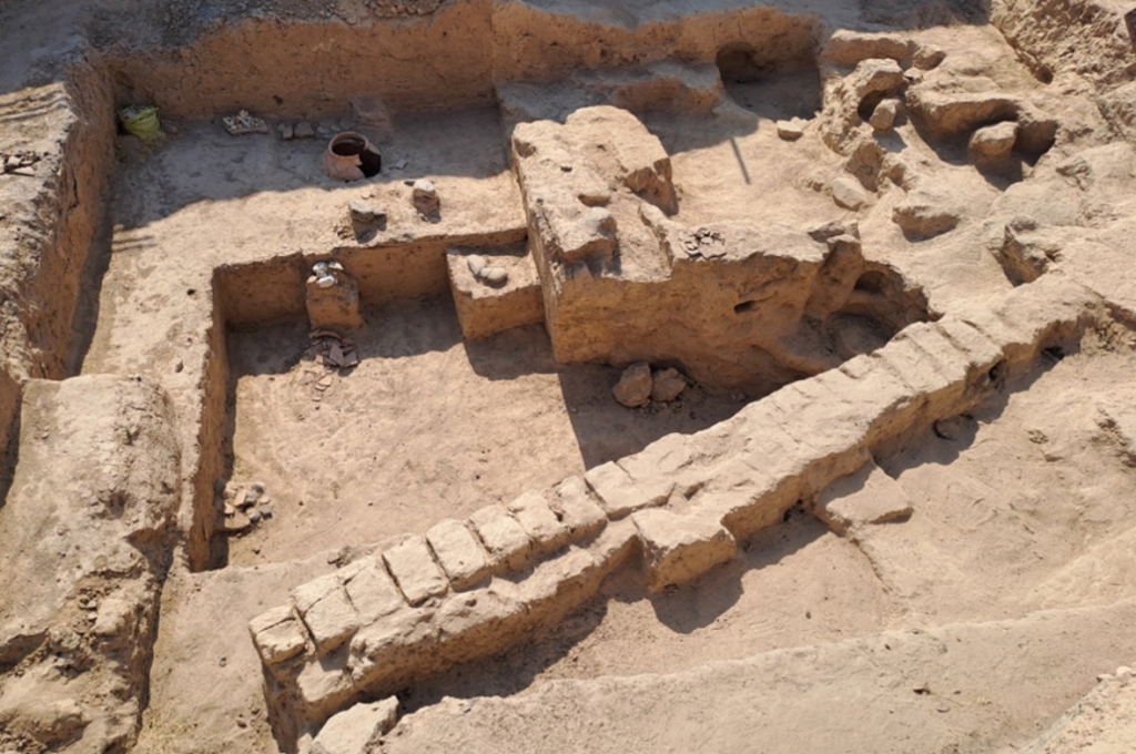 Excavation of the complex of rooms in Trench No. 3. Credit: Nabijon Rakhimov.