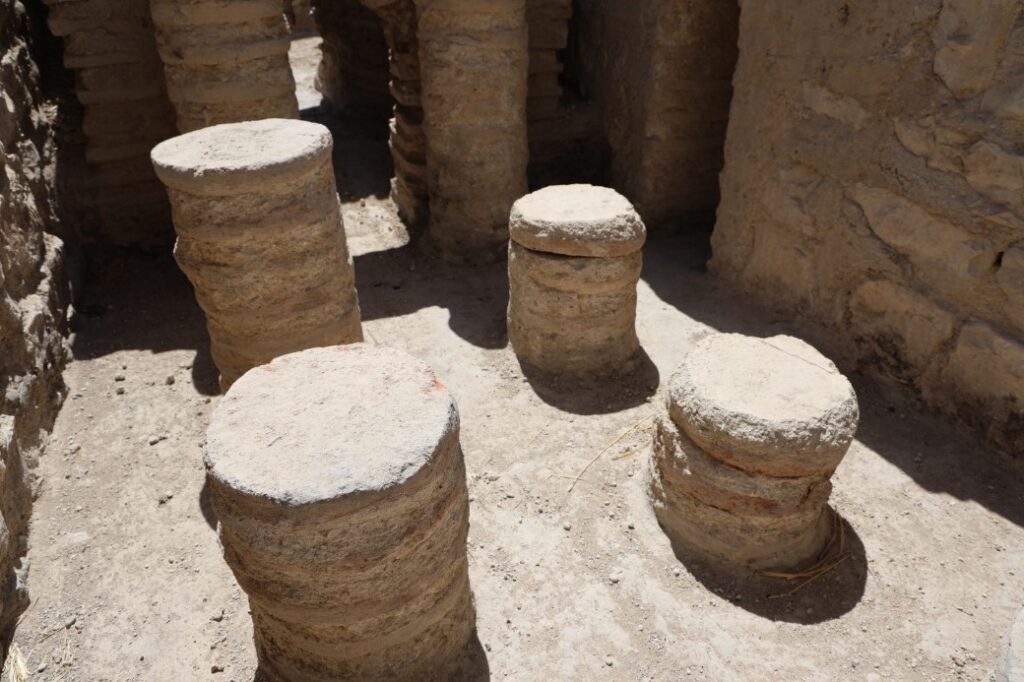 Small columns of the Roman hypocaust system, used for underfloor heating 1,700 years ago. Credit: Rıdvan Yeşilırmak - Erkan Bay - DHA