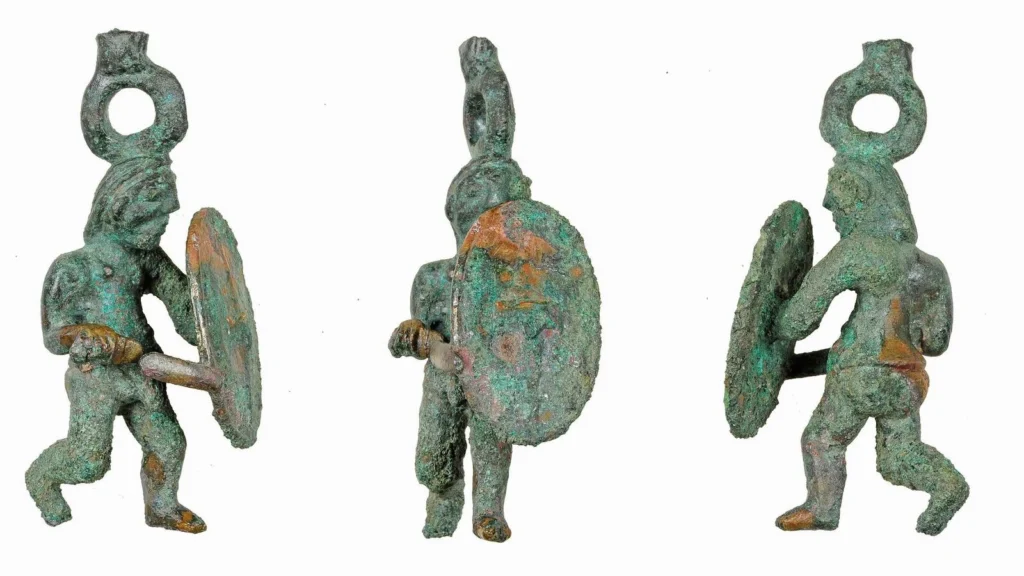 The 7.5-centimeter Celtic warrior figurine after its restoration. Credit: Bavarian State Office for Monument Preservation | Bavarian State Office for Monument Preservation