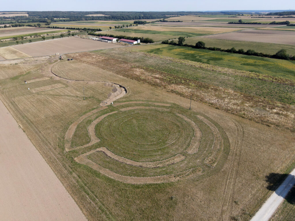 The project site ‘Circular Enclosure & Stone Age Village Rechnitz’ seen from above. Credit: Land Burgerland