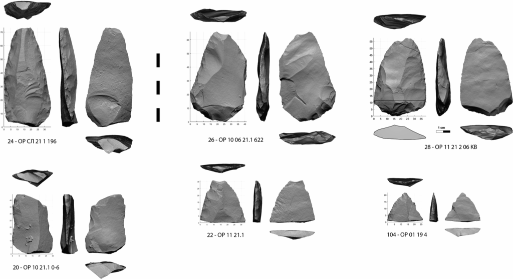 Large retouched points crushed or broken at impact. Credit: H. Plisson et al., PLOS ONE