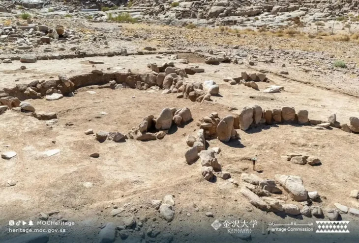 Masyoun site, near Tabuk in Saudi Arabia, identified as the oldest human settlement in the Arabian Peninsula. Photo via Minister of Culture Bader bin Farhan Al Saud on Instagram.