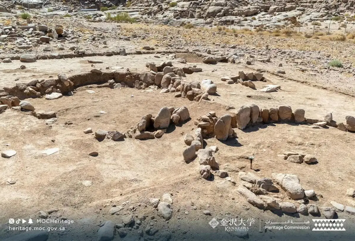Masyoun site, near Tabuk in Saudi Arabia, identified as the oldest human settlement in the Arabian Peninsula. Photo via Minister of Culture Bader bin Farhan Al Saud on Instagram.