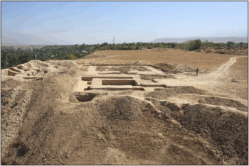 Sanjar-Shah Palace, looking east during the excavations in 2022. Credit: Michael Shenkar