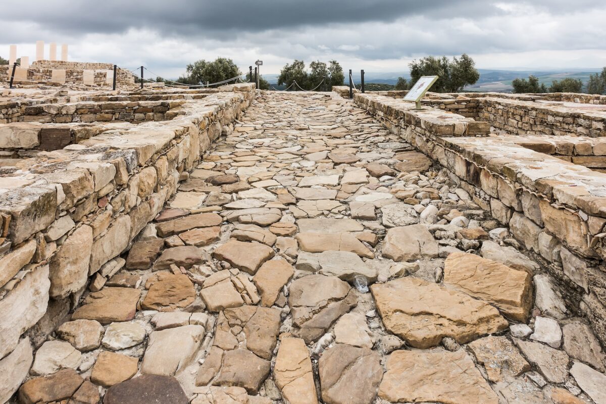Some Roman roads remain in an excellent state of preservation in Torreparedones Archaeological Park. Credit: Wikimedia Commons