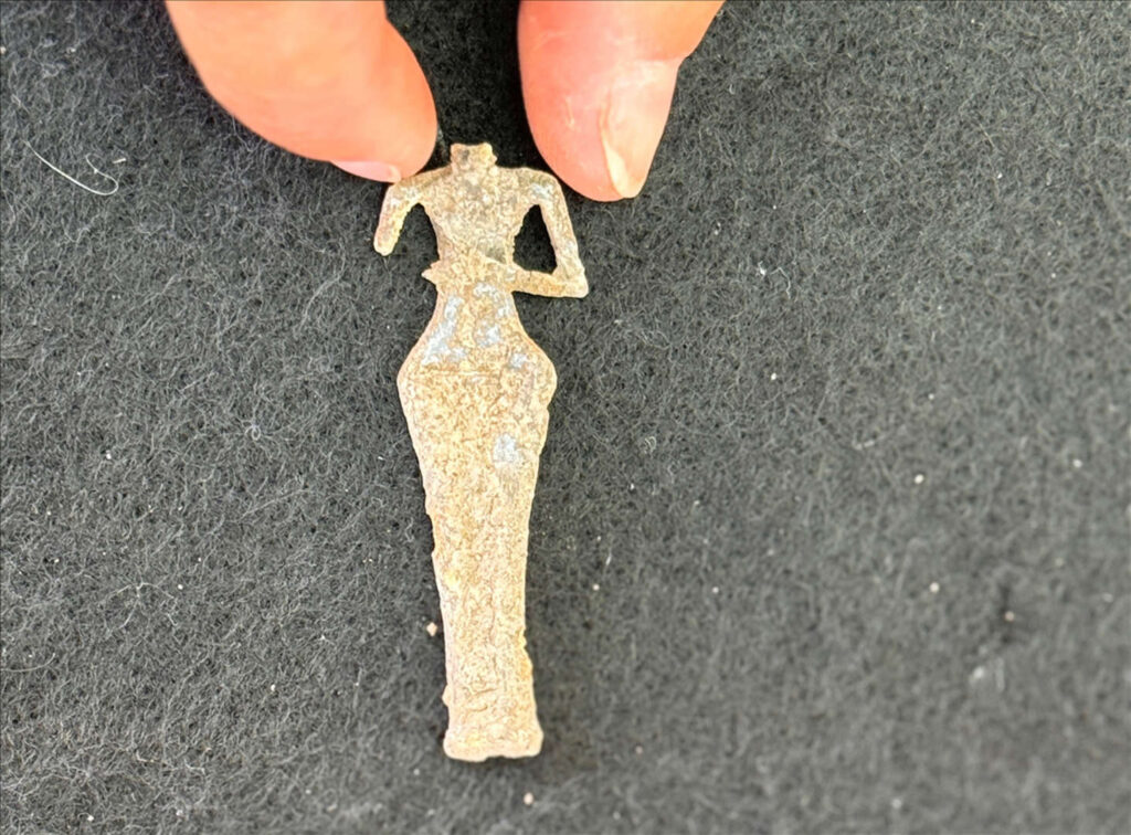 In the fourth year of the excavation, a figurine of a goddess (pictured) was discovered.. Credit: Abdullah Doğan – Anadolu Agency