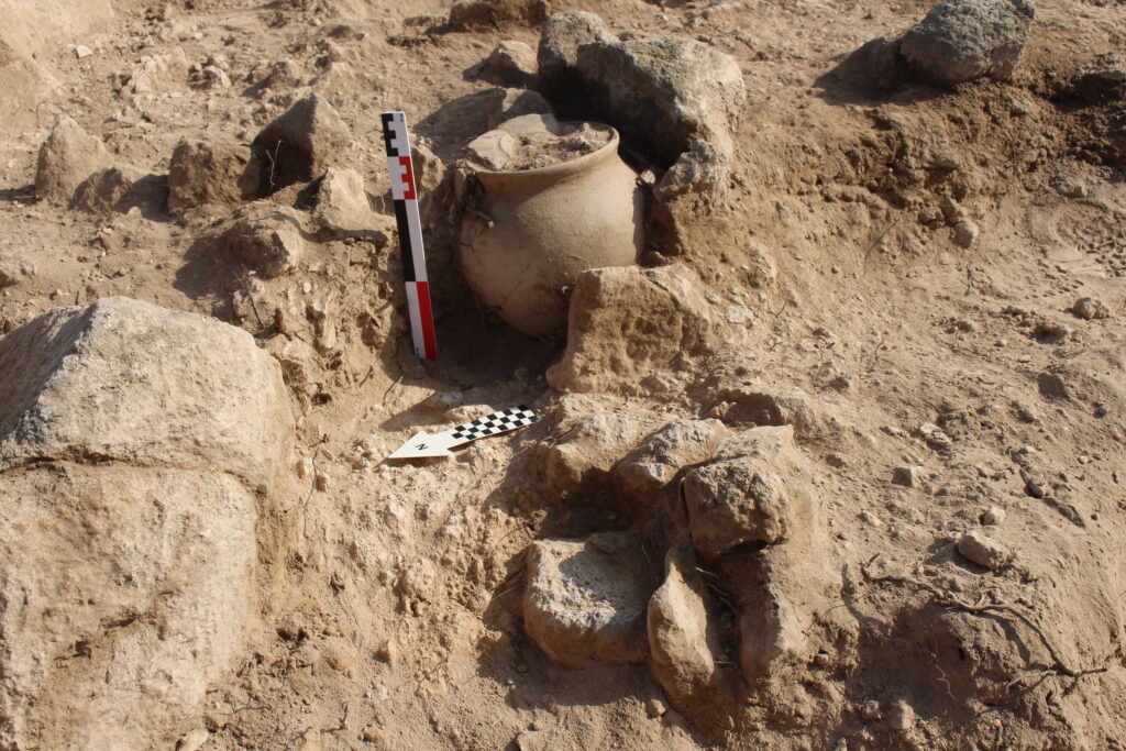 Cremation burial from the first half of the 7th century BC found during the survey. Credit: Polish Centre of Mediterranean Archaeology, University of Warsaw (PCMA UW)P. Okrajek