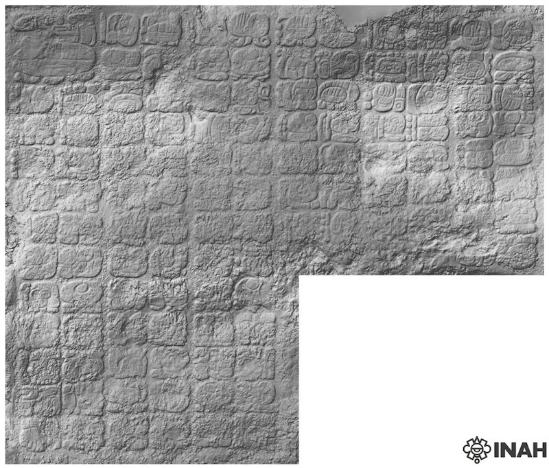 The Foundation Rock inscription discovered at Cobá, Mexico, which revealed the name of ruler Ix Ch'ak Ch'een. Credit: Octavio Esparza