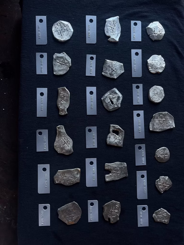 Divers off Florida’s east coast have recovered over 1,000 Spanish coins from the wreckage of the legendary 1715 Treasure Fleet. Credit: 1715 Fleet - Queens Jewels