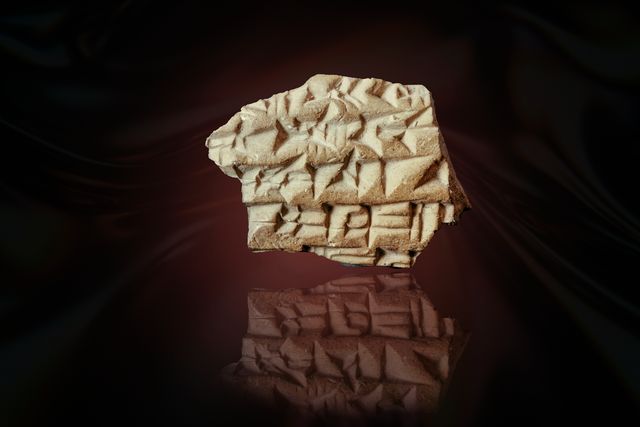 A tiny, 2,700-year-old pottery fragment that once carried a message between the royal courts of Assyria and Judah. Credit: Israel Antiquities Authority (IAA)