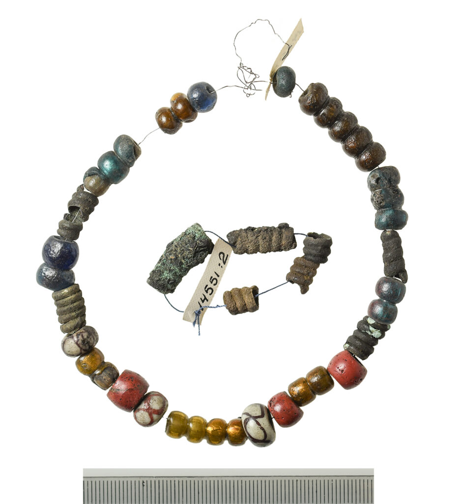 Bead assemblage from Rallsta. Credit: Arkeologerna