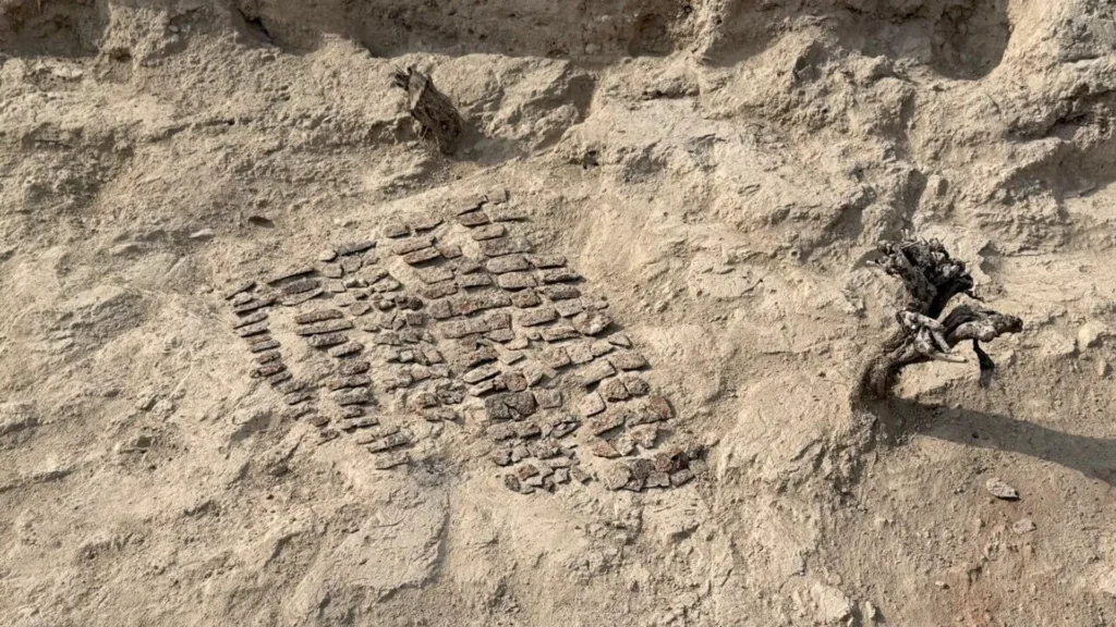 During the expedition at the Kanka archaeological site, a temple and military equipment dating from the 5th–7th centuries were discovered. Credit: Academy of Sciences of the Republic of Uzbekistan