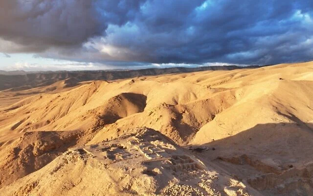 Hyrcania, located in the Judean Desert in the West Bank, as seen at the conclusion of the second excavation season in February 2025. Credit: Oscar Bejarano / Staff Officer of Archaeology
