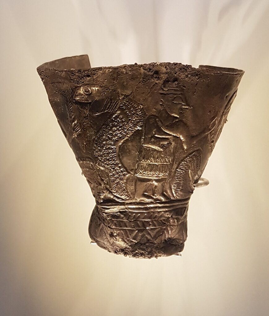 Ain Samiya Goblet, the 8-centimeter-tall cup dates to the Intermediate Bronze Age (ca. 2650–1950 BCE). Credit: Public Domain - Wikipedia Commons