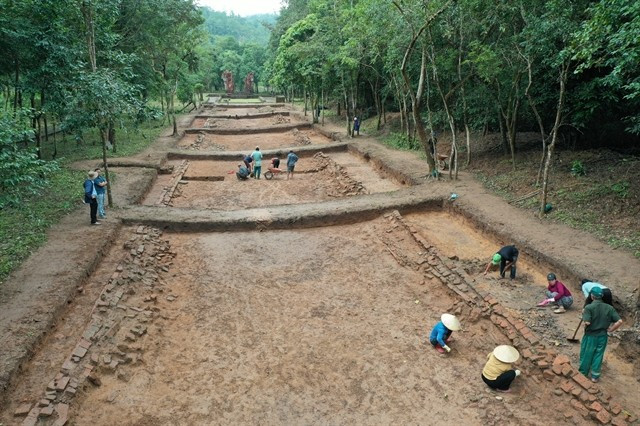 
Excavation of the sacred processional road at My Son Sanctuary, a UNESCO World Heritage Site located 70 km from Da Nang. This road’s discovery is considered one of Vietnam’s most significant modern archaeological achievements. Credit: My Son Sanctuary Management Board