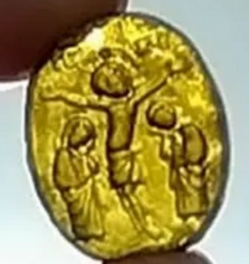 Experts believe the piece was created using a mould either imported from Byzantium or crafted under Eastern Christian artistic traditions.  Credit: Oxford Cotswold Archaeology