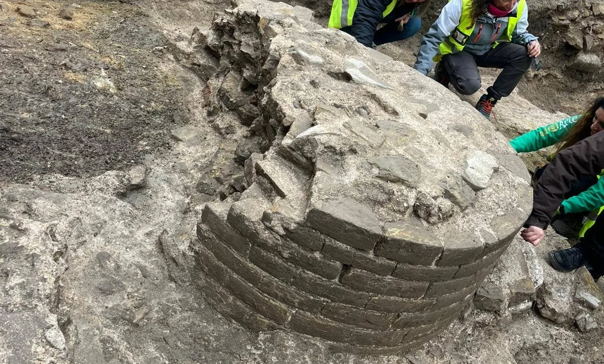 One of the monumental column bases found in Piazza Andrea Costa in Fano. Credit: Italy’s Ministry of Culture