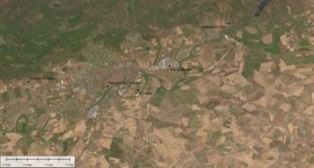 The possible location of Madinat Al-Zahira at the eastern end of Córdoba (to the west, Madinat Al-Zhara). Credit: Monterroso Checa, A. (2026) / Universidad de Córdoba