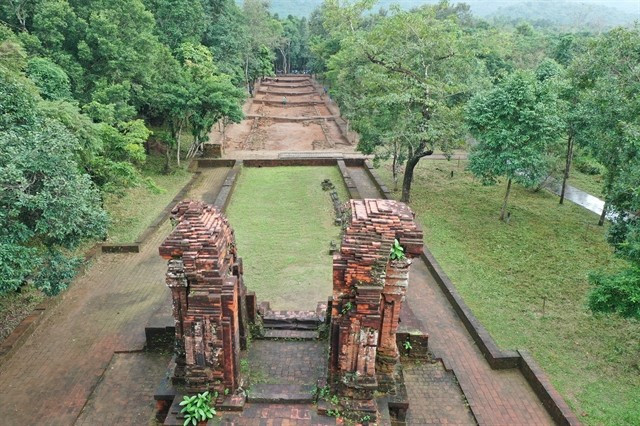 The sacred processional road connecting Tower K to the central complex of My Son Sanctuary, once used by Hindu deities and Champa kings during the Champa Kingdom. Credit: My Son Sanctuary Management Board