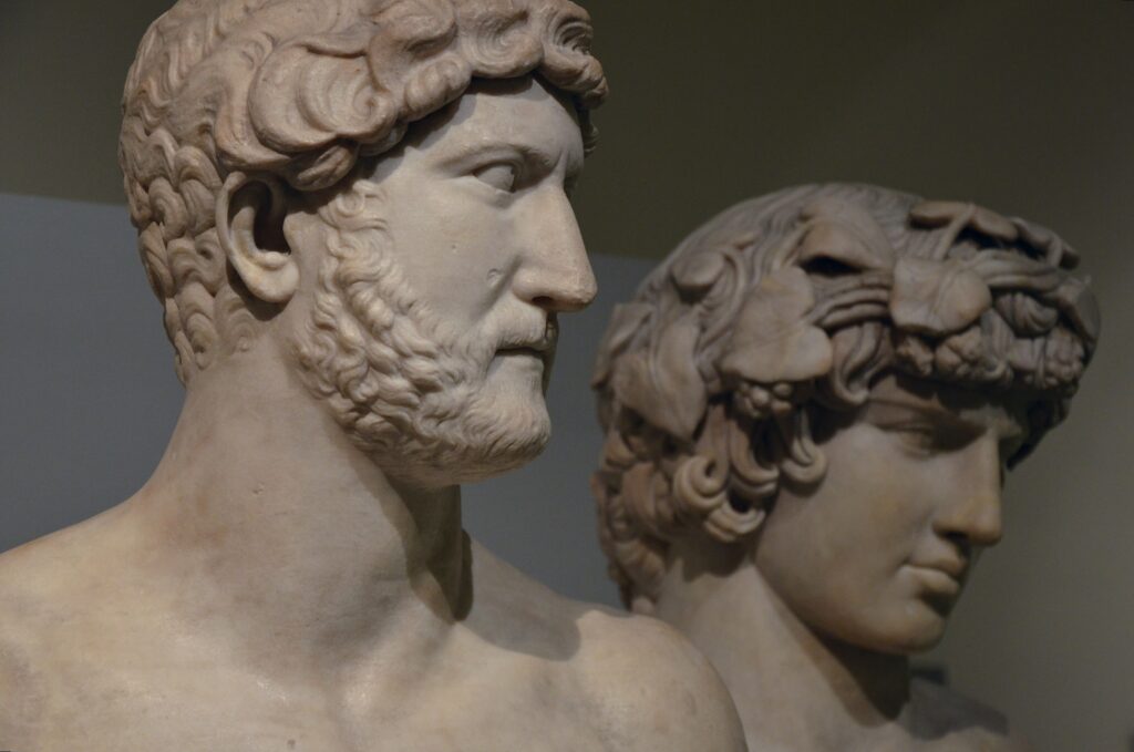 British Museum busts of Hadrian (left) and Antinous (right), both part of the Townley Marbles. Credit: Carole Raddato - Public Domain