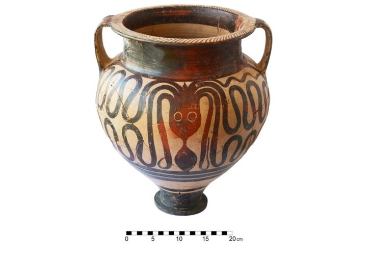 Large Minoan octopus krater. Credit: Ministry of Culture of the Republic of Cyprus, Department of Antiquities