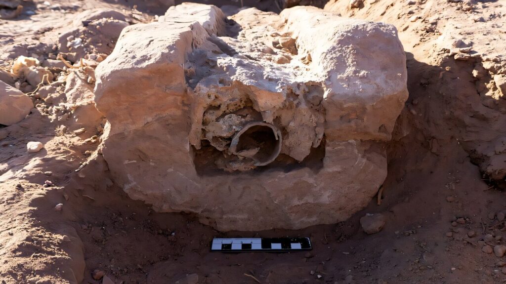 Lead pipe discovered in situ: Credit: Urban Development of Ancient Petra Project, N. Jungmann