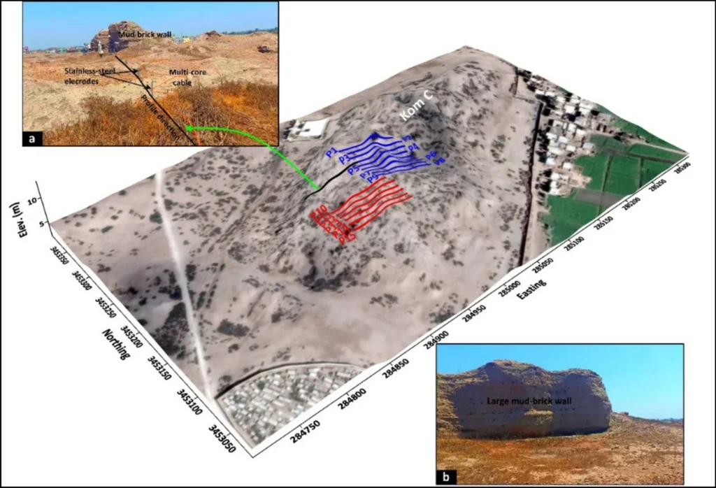 Geometry of the site and layout of the ERT survey. Credit: Abouarab, M.A.R., 2026, Acta Geophys