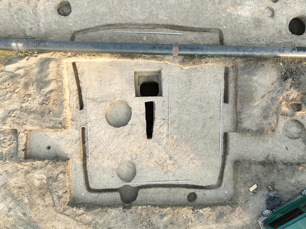 Kurgan 3 (6th century AD), within which domestic pits from a 10th–13th century settlement are recorded at Mayrtup. Credit:  Institute of Archaeology of the Russian Academy of Sciences (RAS)