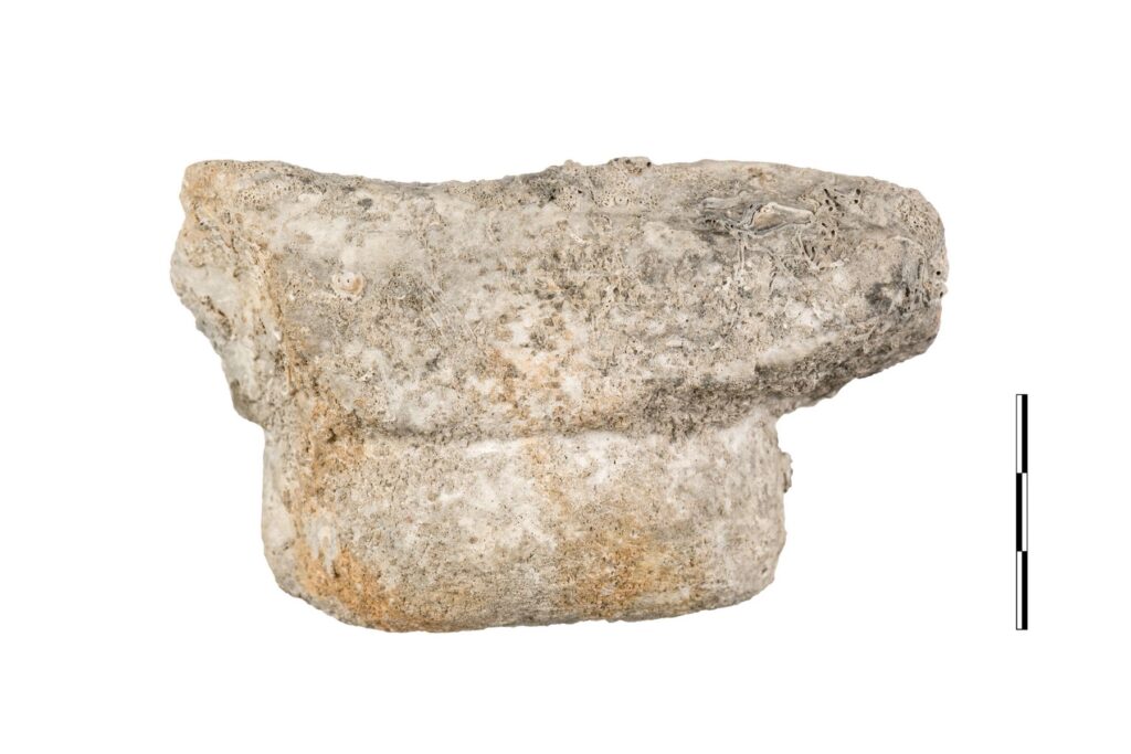 Marble decorative droplet from the Parthenon fragment. Credit: Ministry of Culture of Greece