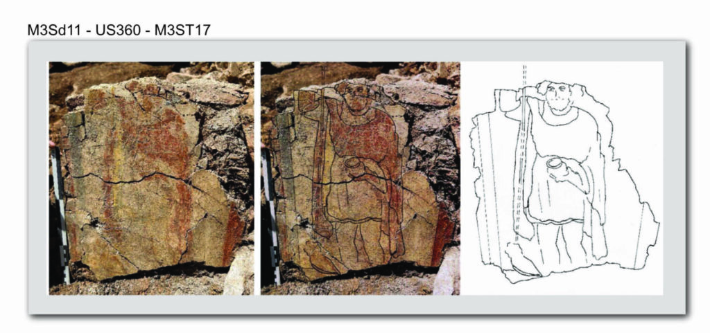 Masonry block depicting the god Sucellus from Temple M3.Credit: Grégory Compagnon (2026), Le Fil d'ArAr