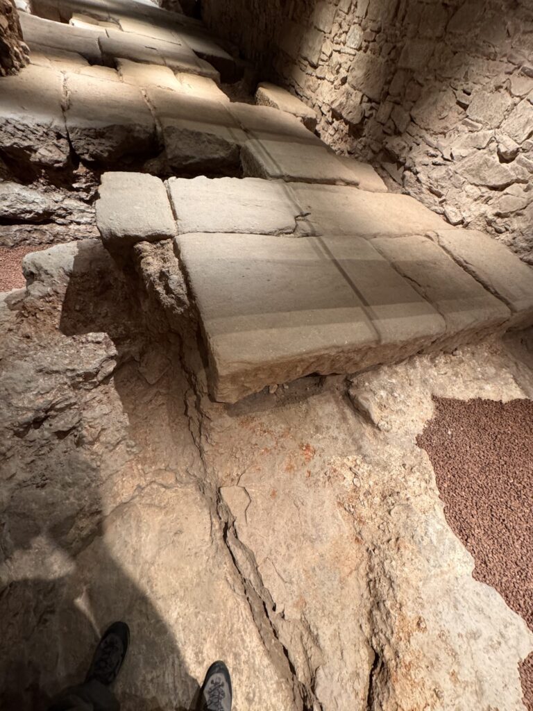 
Roman pavement discovered beneath the Gran Hotel Barcino. Credit: Anna Lázaro (Barcelona Archaeology Service).
