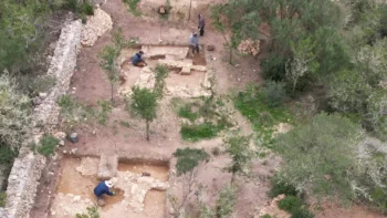 Top-down view of the structures discovered at the Sa Font archaeological site in Cabrera. Credit: Raúl Guardiola