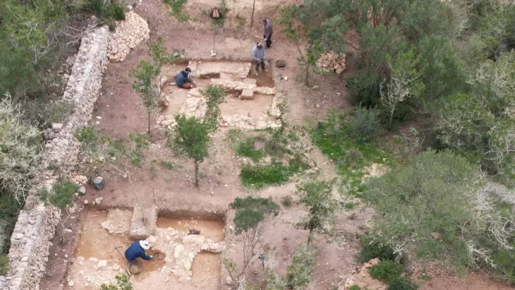 Top-down view of the structures discovered at the Sa Font archaeological site in Cabrera. Credit: Raúl Guardiola