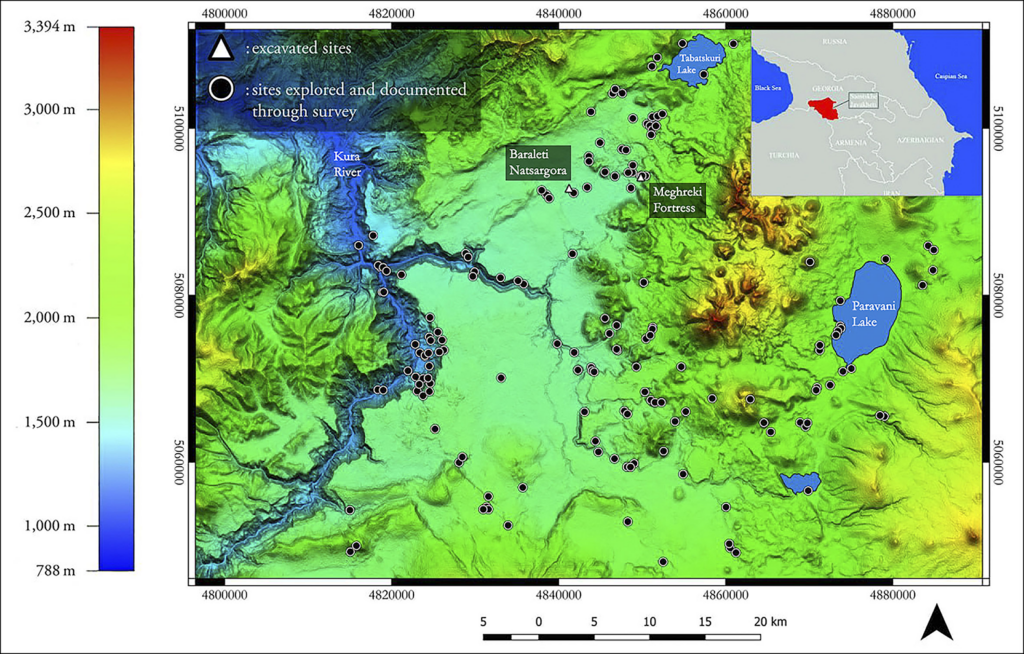 Distribution of surveyed sites (2017–2024) (© Samtskhe-Javakheti Project). Credit: Dan R, et. al., 2026, Antiquity.